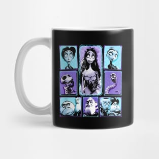 Corpse Bride Main Characters Panels Group Shot Mug